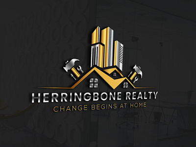 Herringbone Reality 2d branding business logo design dribble graphic design home logo logo logo mark minimalism property logo real state logo