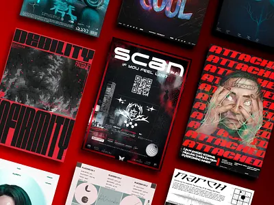 Posters Collection Artwork VOL.​​​​​​4 album art artwork collection cover design graphic design illustration poster posters vector y2k