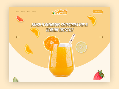 Juiicewala - Juice & Smoothies Website Landing Page adobe photoshop adobe xd app appdesign branding design figma fun graphic design illustration ui ux web design website wordpress