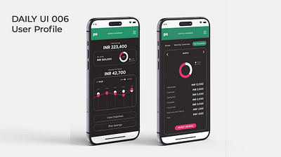 Daily UI 006 | User Profile app design daily ui figma finance mobile app money saving ui ui ux uiux user interface xd