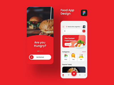 Food App Design app design graphic design mockups ui