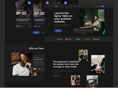 Pcast Podcast Website audio content contact information guest interviews podcast episodes podcast website show descriptions subscription options topic categories uiux design website design