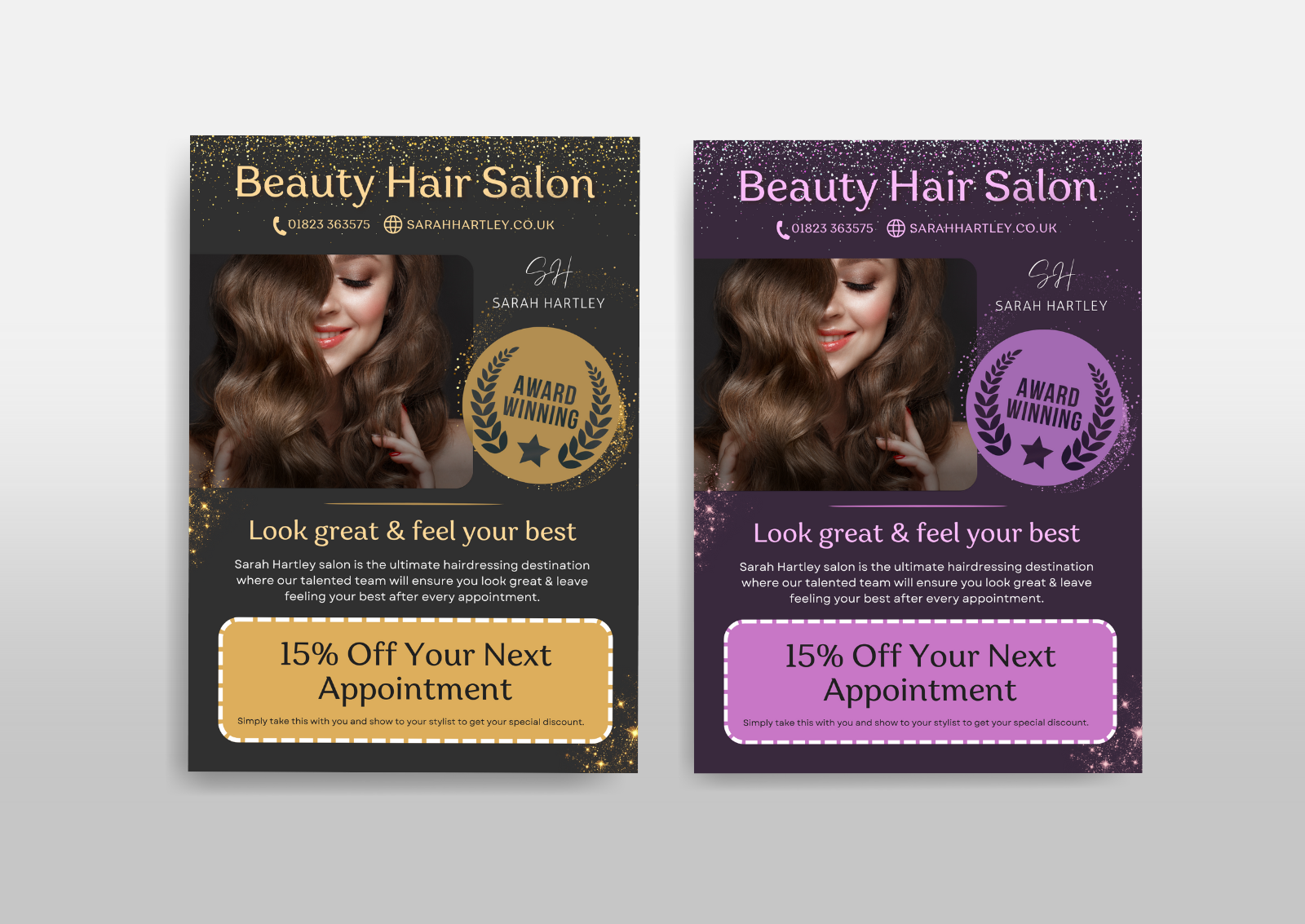 Beauty Hair Salon Canva Flyer Template Design by The Creatives Desk on ...