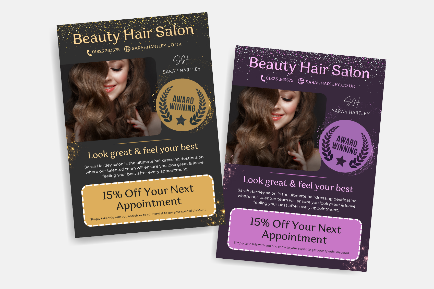 Beauty Hair Salon Canva Flyer Template Design by The Creatives Desk on ...