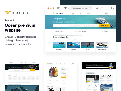 Ocean premium website rebranding art direction branding design ui ux webdesign