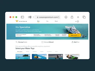 Ocean premium website rebranding art direction branding design ui ux webdesign