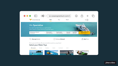 Ocean premium website rebranding art direction branding design ui ux webdesign