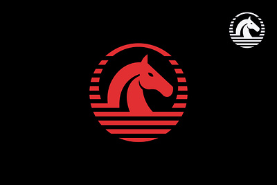 Modern Horse Logo animal branding circle creative finance financial horse horselogo minimalist modern pegasus power run timeless
