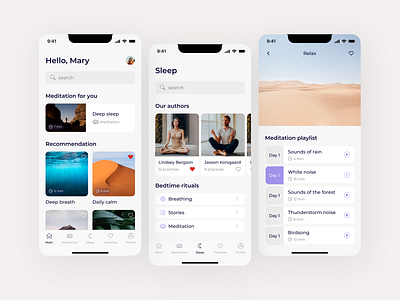 Meditation app design graphic design meditation russia ui