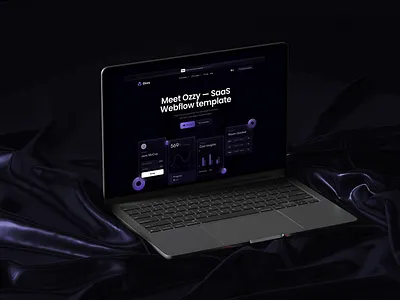 Ozzy - SaaS Webflow Template app branding design framer glass graphic design hero illustration logo neumorphic nocode template transparent ui webflow