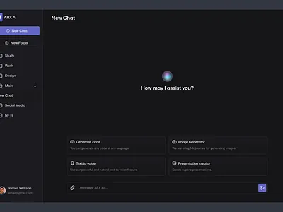 AI Chat ai ai chat ai chat bot chat gpt dashboard design ui uidesign uidesigner uiux ux