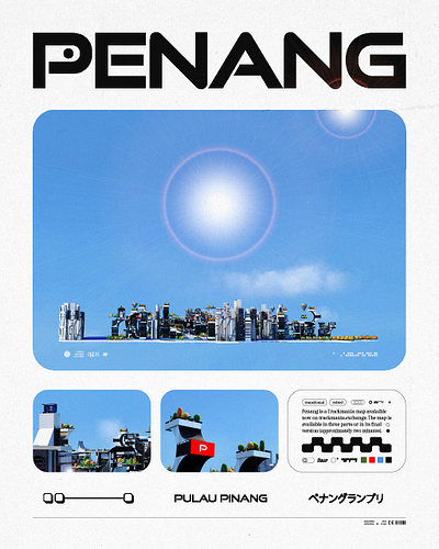 Penang Poster - Trackmania map design graphic design illustration poster trackmania vector