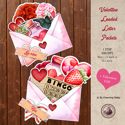 Valentines Letters animation branding design graphic design illustration journaling junk journal scrapbooking