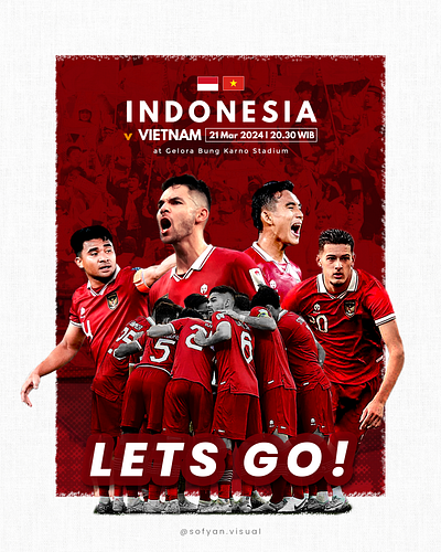 Sports Poster Design"Indonesia National Teams Matchday" creative design graphic design posters sports design