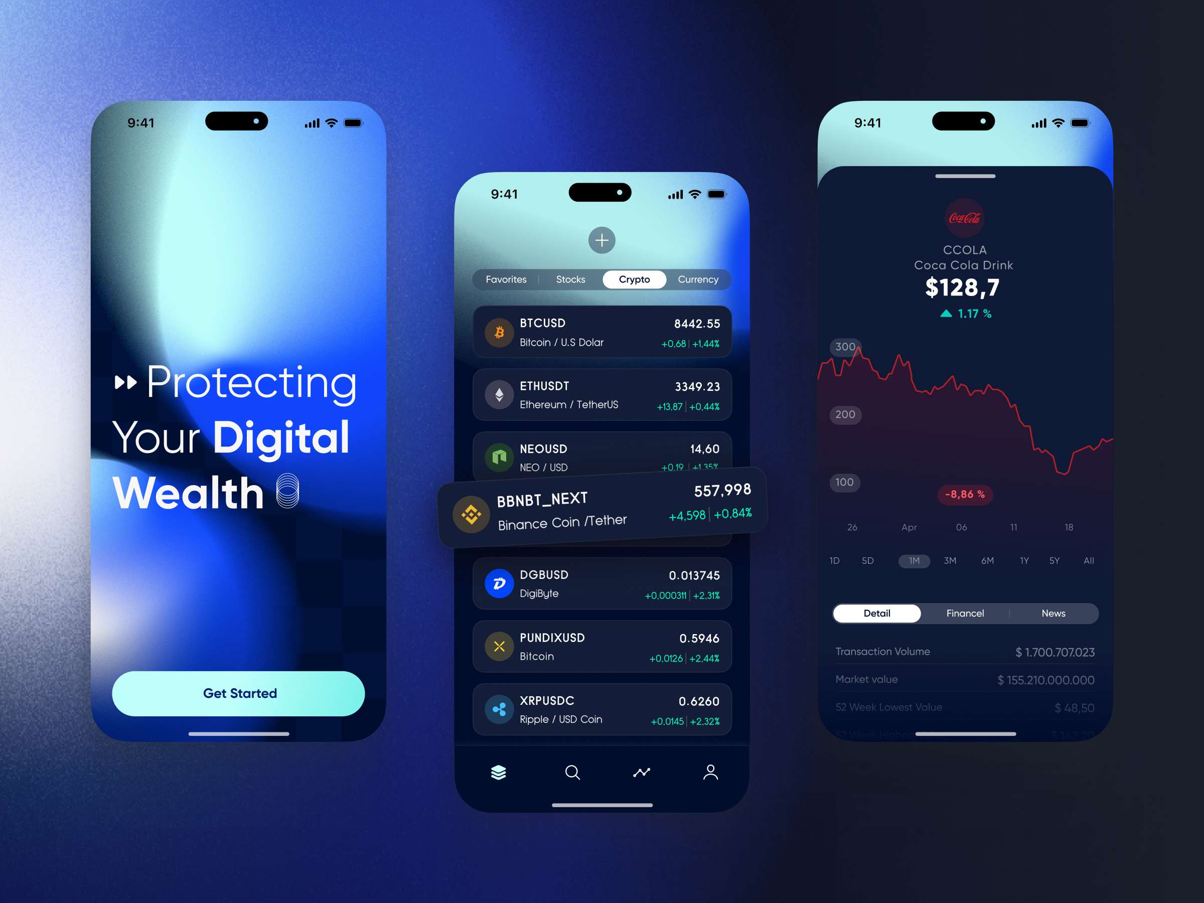 Finance Mobile App bank app chart crypto design finance app gradient design graphic design illustration mobile app design mobile ui design ui ui ux design user interface ux