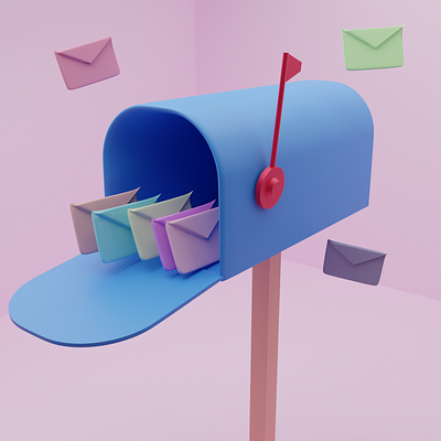 3d Mailbox, this or that 3d 3d art 3d modelling art blender modelling render