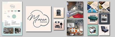 Manoa Interiors Brand and Social Media posts branding graphic design logo social media ui