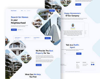 Web Design Real Estate Landing Page ai animation branding design dribble e commerce website figma graphic design illustration landing page logo mobile ui ui ui design uiux upwork ux design vector