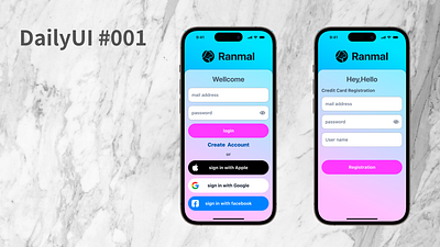 DailyUI 001 branding dailyui graphic design ui