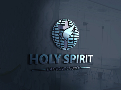 Holy Spirit Catholic Church Logo branding christian church christian logo church church logo design graphic design illustration logo logo design ministry logo typography vector