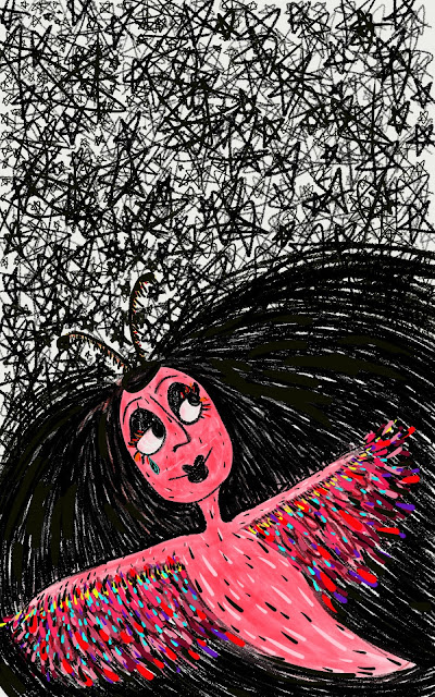 Lili w/ stars illustration