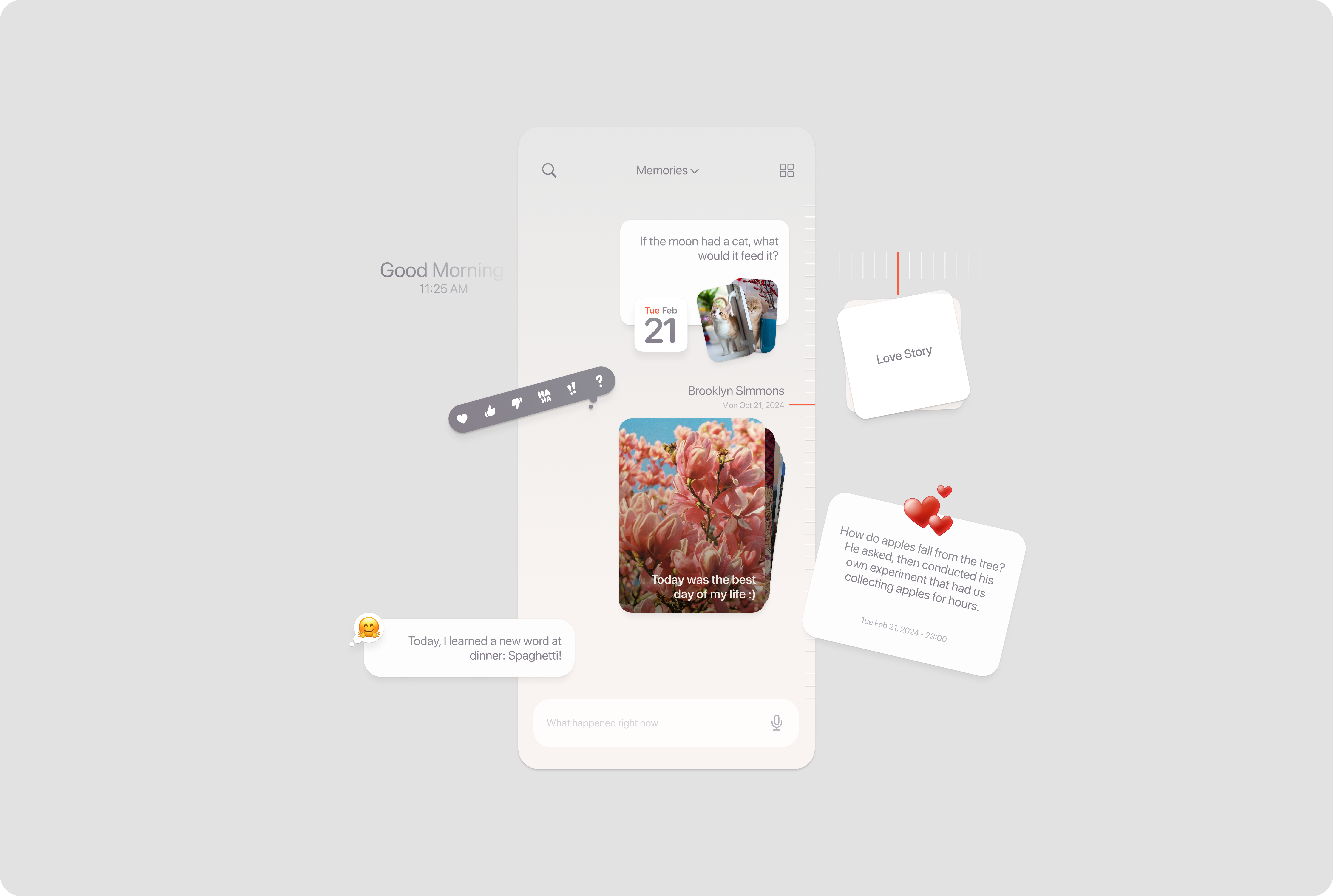 Memories app app design ui ux