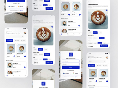 Gym Gizers Design app branding coffee design logo mobile ui