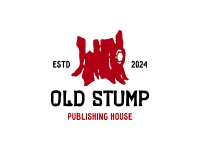Old stump book branding graphic design illustration logo stump vector