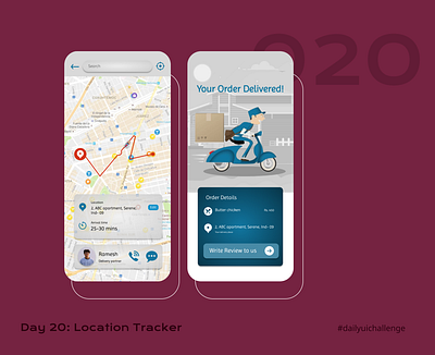 DailyUI- Day 20: Location Tracker dailyui dailyuichallenge design figma graphic design ui uiux