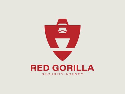 Red gorilla branding gorilla graphic design logo red