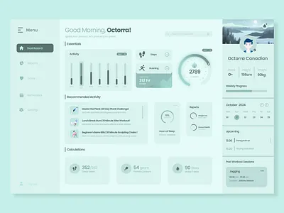 UI Fitness Tracking Dashboard app ui design dashboard fitness fitnesstracking graphic design modern moderndashboard ui ui dashboard ui visual design