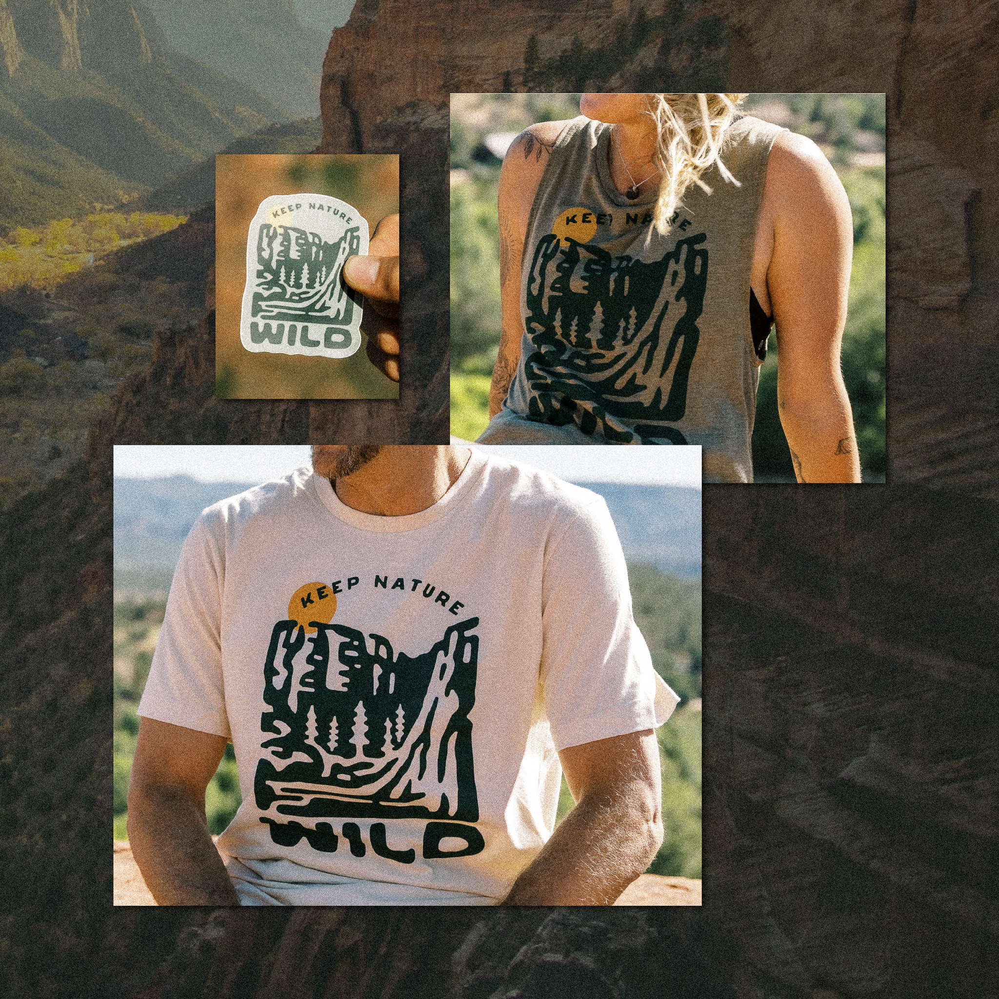 Wild Collection | Wild Canyon branding collection design graphic art graphic design hand drawn illustration logo nature outdoor print design product graphics