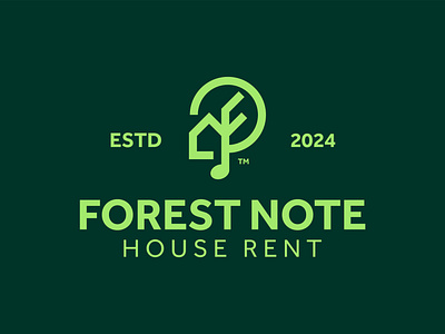 Forest note forest graphic design house logo note rent