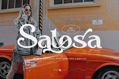 Salosa - Modern Serif Font branding design font fonts ligature logo modern serif typeface