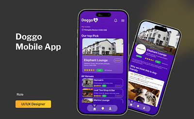 Doggo Mobile App app apple design illustration ui ux web web design