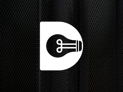 Letter D Light logo symbol