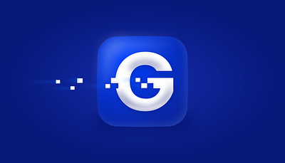 GoHost Logo app fast g go icon letter g logo pixels vector