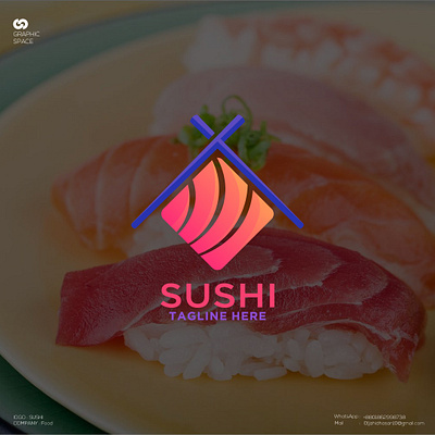Sushi logo label