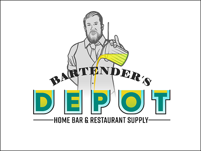 Bartender's Depot / Branding exercise brand brand identity branding graphic design illustration illustrative logo logo logo design retro retro design vintage vintage design