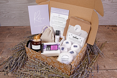 Luxe Relax Hamper branding graphic design product photography