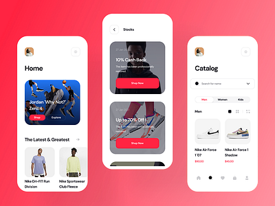 Fashion App design graphic design ui