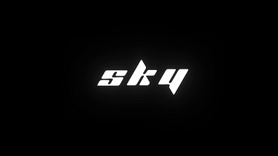 Sky Text Logo Animation animation graphic design logo