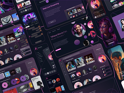MUSIC PLAYER DESIGN app brandibg design landingpage mobiledesign music musicplayer ui web webdesign