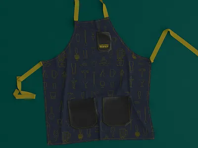 Bartender's Depot / apron design apparel apron apron mockup brand brand collateral brand identity branding illustration illustrator logo logo design logos mockup pattern retro retro design typographic typography vintage vintage design