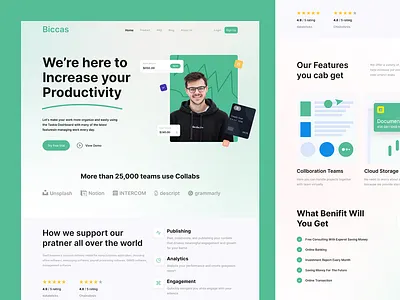 Beccas landing page