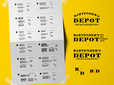 Bartender's Depot / branding brand brand identity branding fonts graphic design graphics logo logo design logo designer monogram process type typeface typographic typography