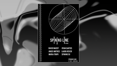 Spining Line Techno Party - Flyer and Poster Design design electronic music flyer graphic design marketing marketing offline music music techno flyer music techno poster offline marketing party flyer party marketing poster party techno techno fyer techno music techno music marketing