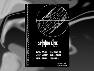 Spining Line Techno Party - Flyer and Poster Design design electronic music flyer graphic design marketing marketing offline music music techno flyer music techno poster offline marketing party flyer party marketing poster party techno techno fyer techno music techno music marketing