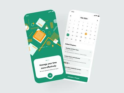 Scheduling App UI design minimal modern task alerts ux design