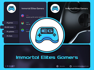 Immortal Elites Gamers - Community Visual Design branding design graphic design graphiceffect logo logodesign